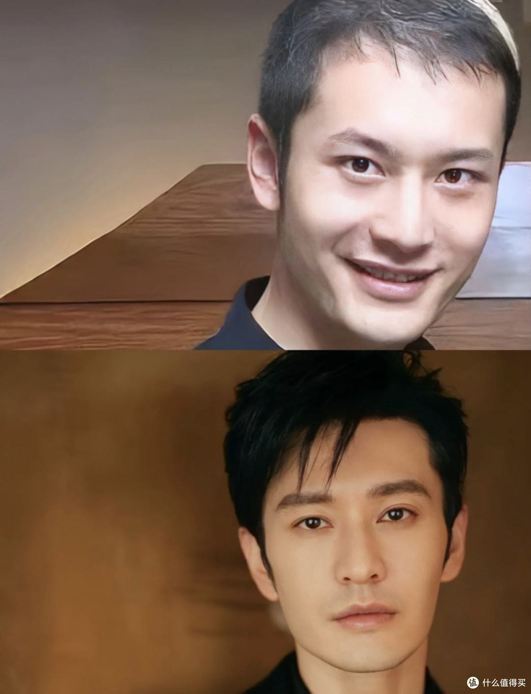 面颊线条对比