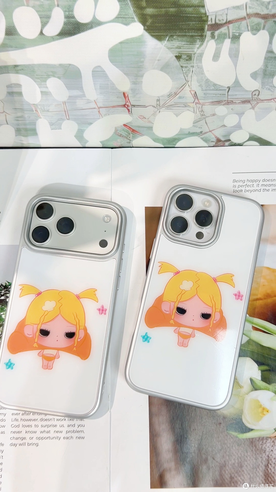 ins风少女心手机壳牛角包款实测