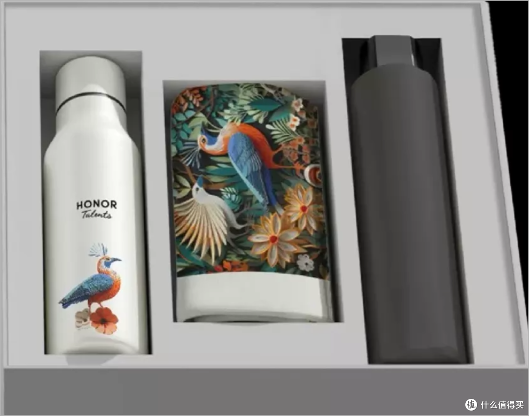 荣耀礼包礼盒39元捡漏一下!保温杯+三折伞+帆布袋值得上车么?