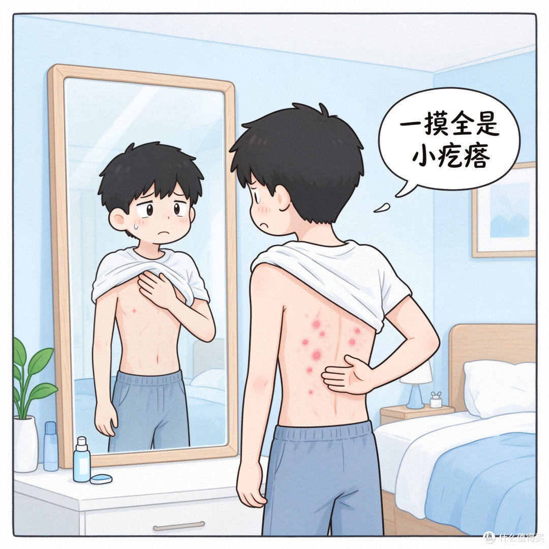 后背一摸全是小疙瘩