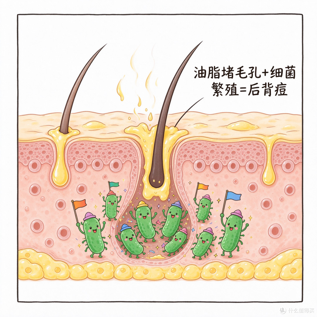 油脂堵毛孔细菌繁殖