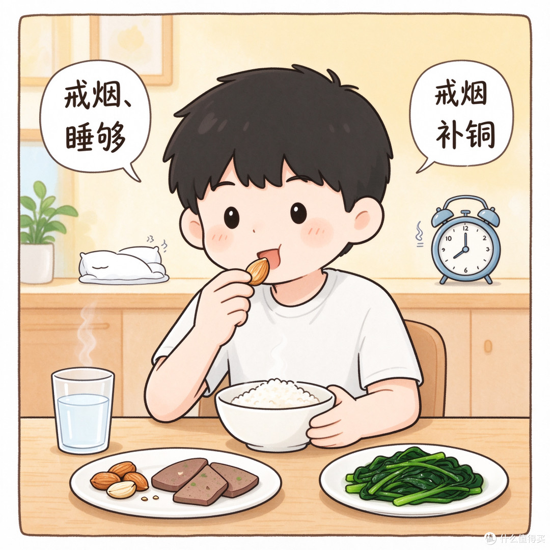 戒烟睡够补铜