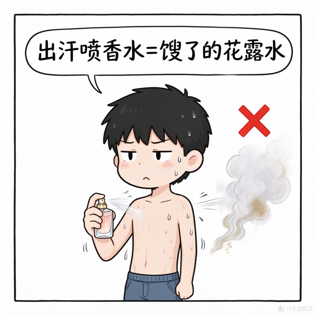 出汗喷香水等于馊了的花露水