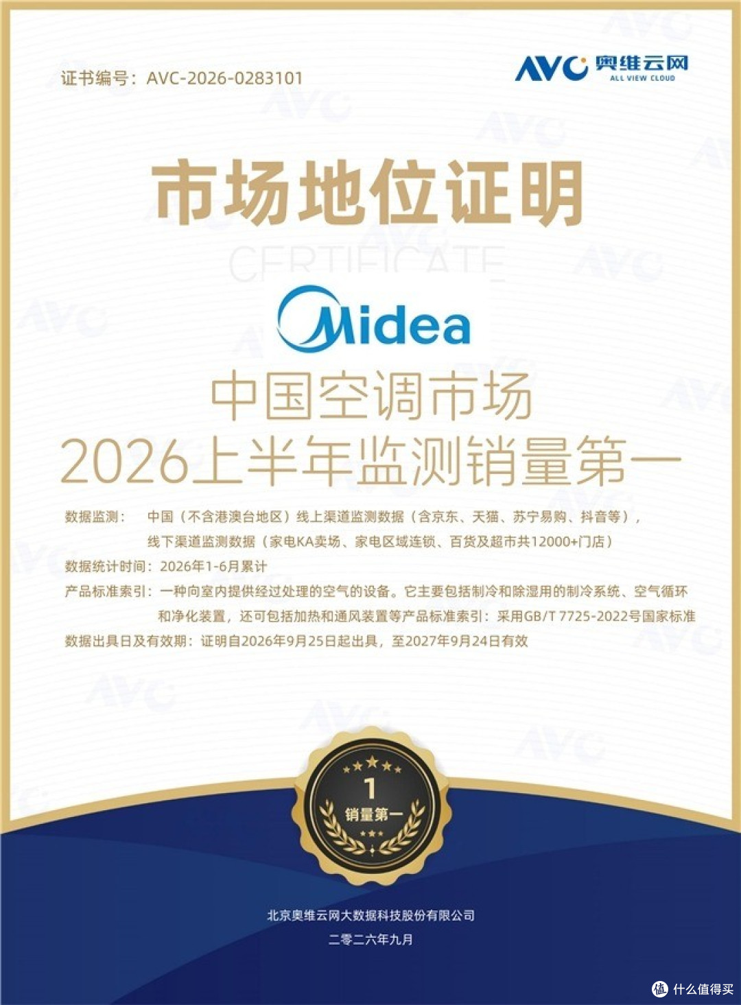 半年报交叉验证:美的空调销售额第一,32.8%份额传闻辨析