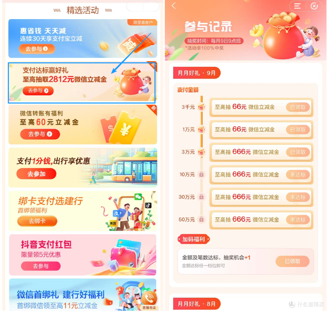 666元立减金!建行72元,工行10万i豆,瑞幸、星巴克1元购