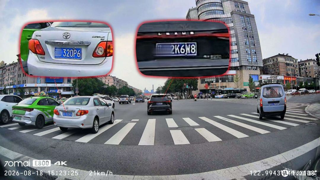 别再让后摄拖后腿!70迈E800双4K+HDR实测:连后车牌都放大看清了