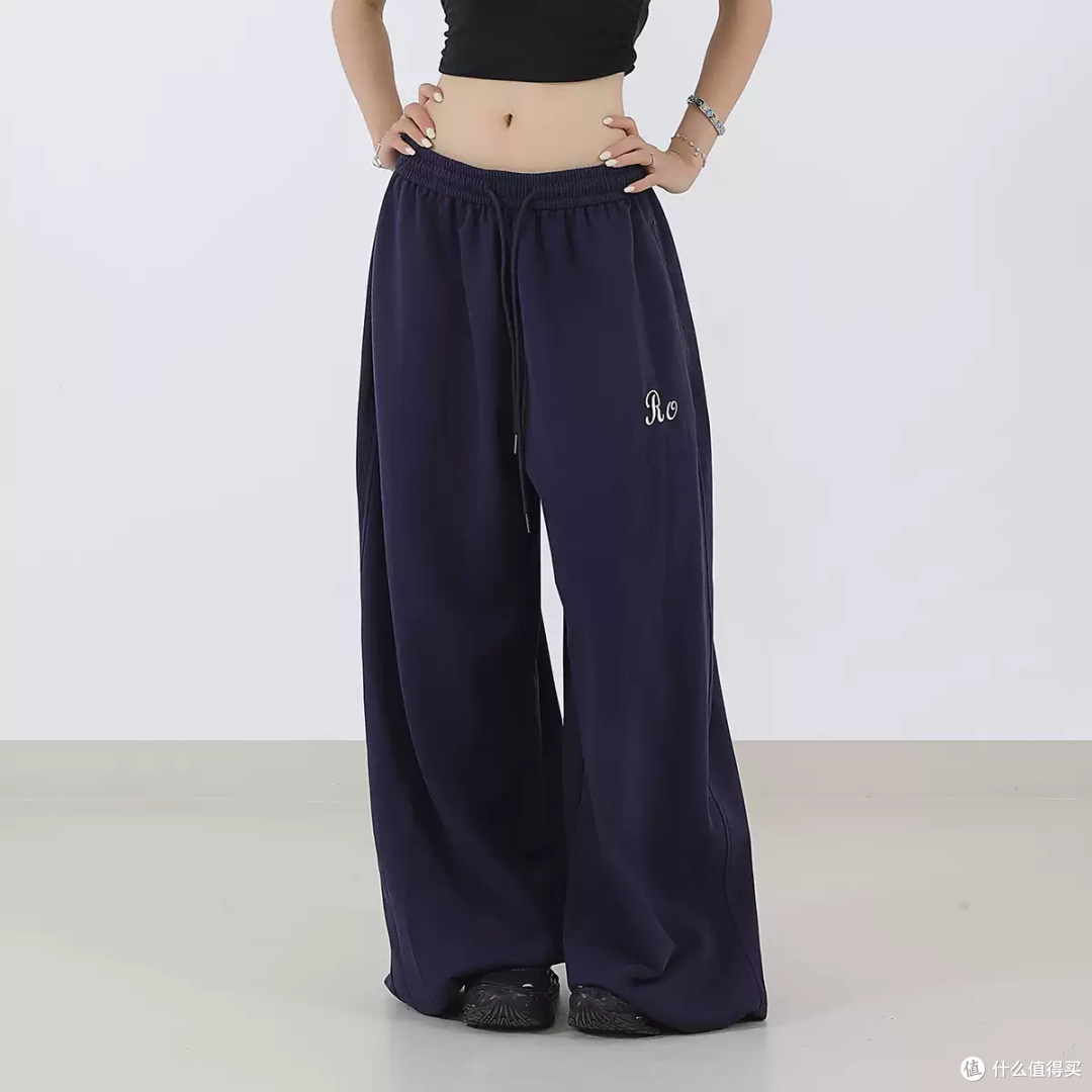 💃跳舞女孩必入!Rv 美式字母刺绣夏季薄款垂感卫裤✨