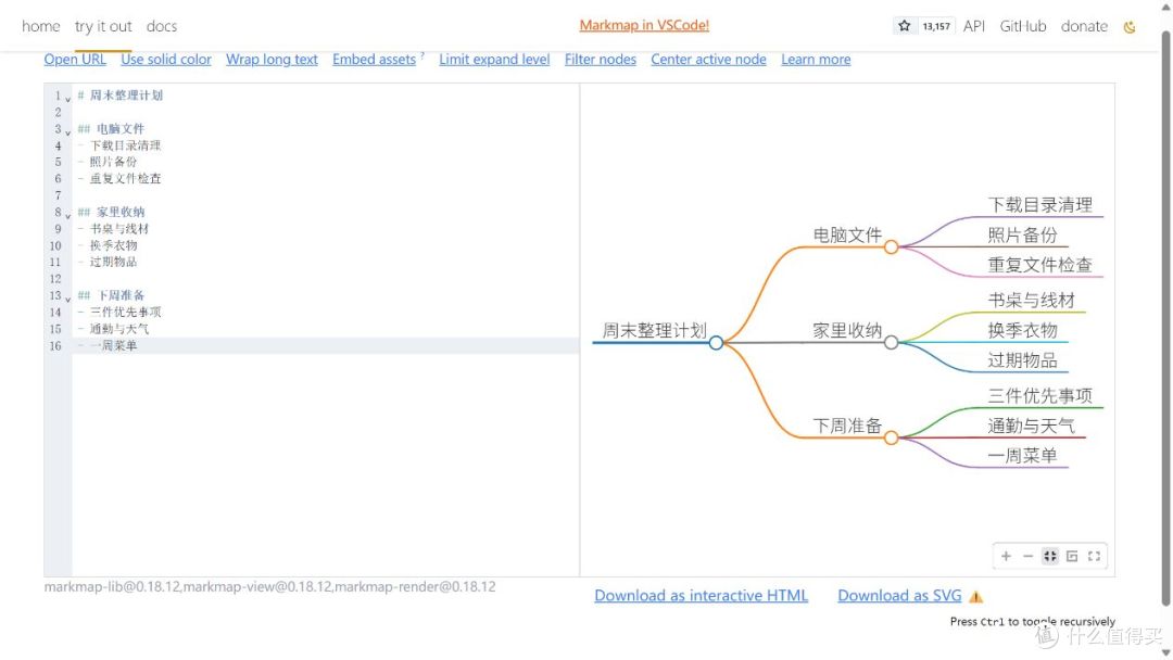 写好提纲就能出导图：免费开源的Markmap