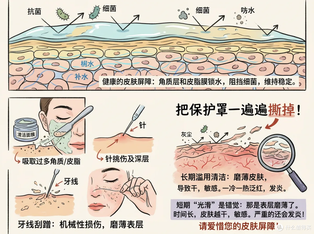 下巴上那层刺刺的小颗粒是啥?真不是闭口,别再上手抠了!