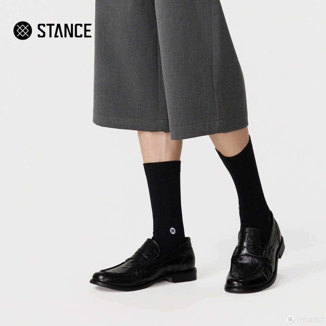 STANCE ICON 经典纯色中筒袜,耐磨防臭,男女通用