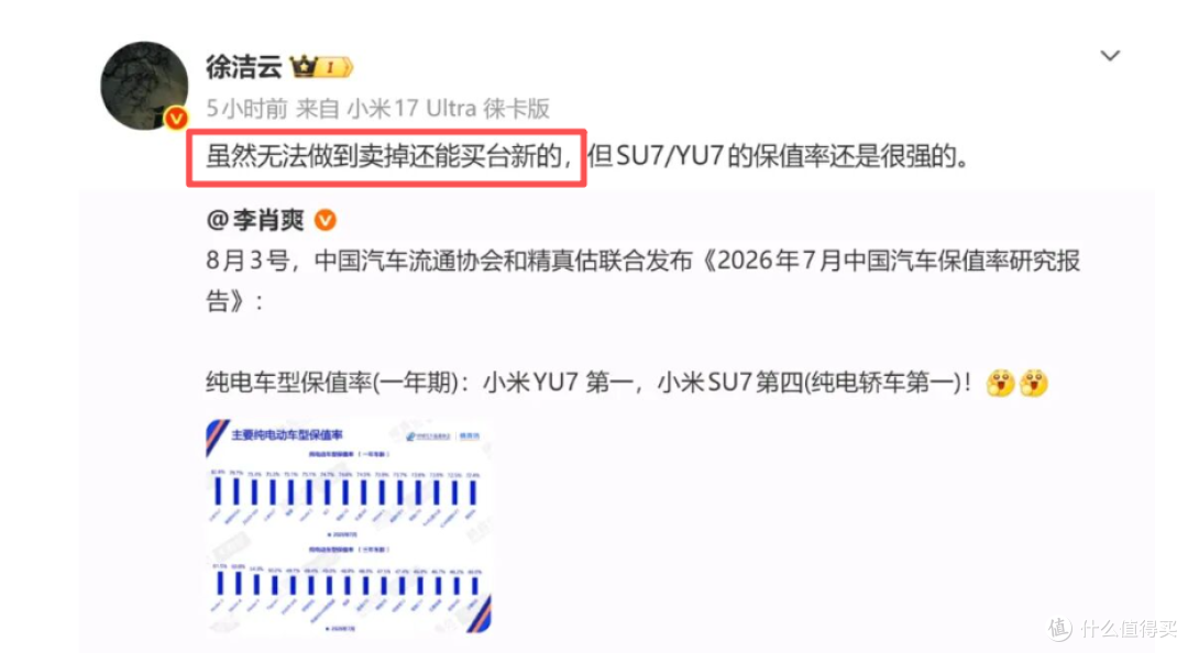 小米YU7拿下断档第一，雷军高兴坏了