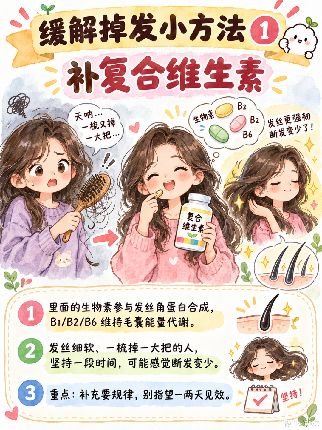 每天掉多少头发算正常?超过这个数,该行动了