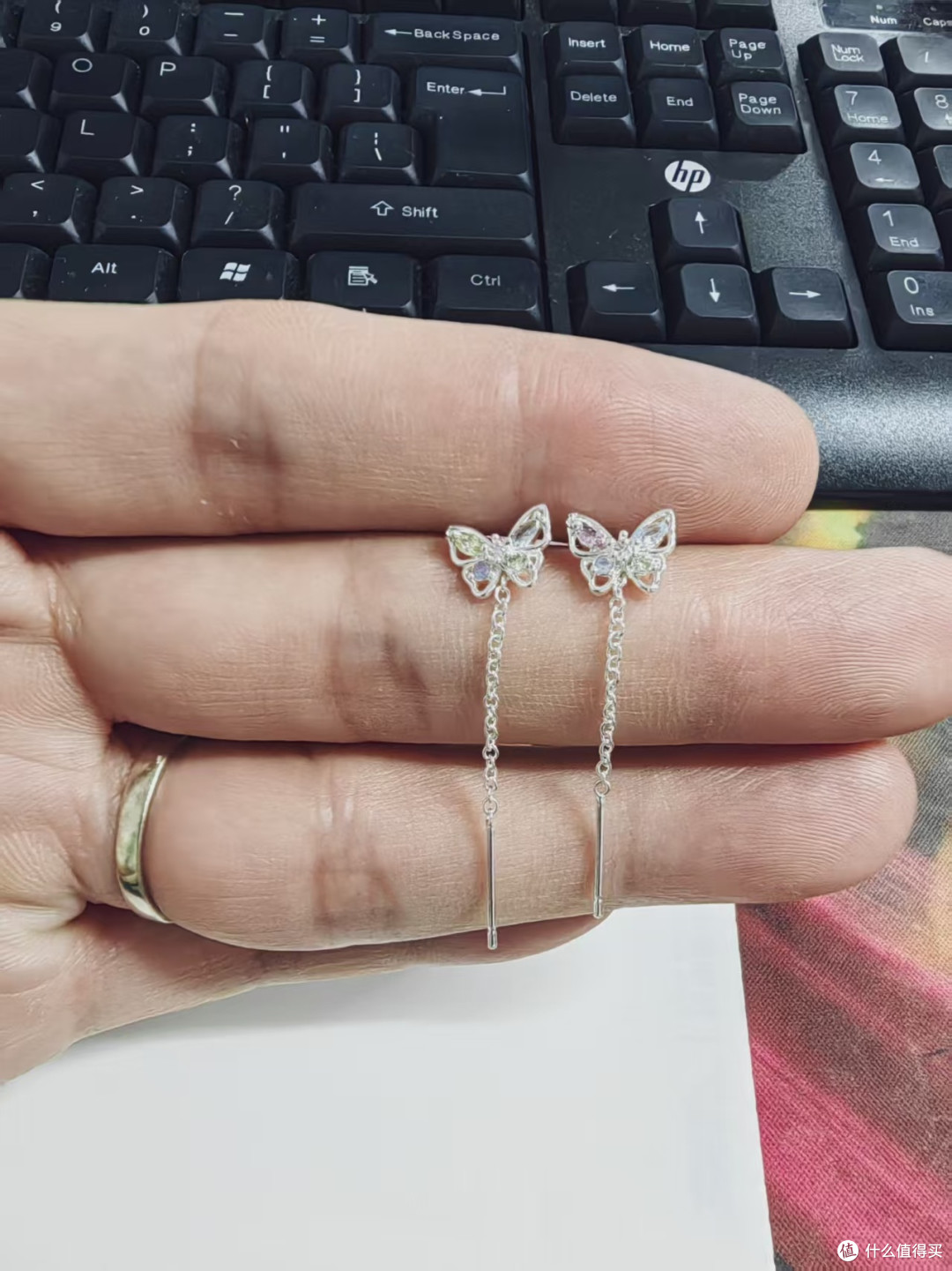 2026新款彩锆蝴蝶耳线,耳垂上像停了一只碎钻蝴蝶🦋