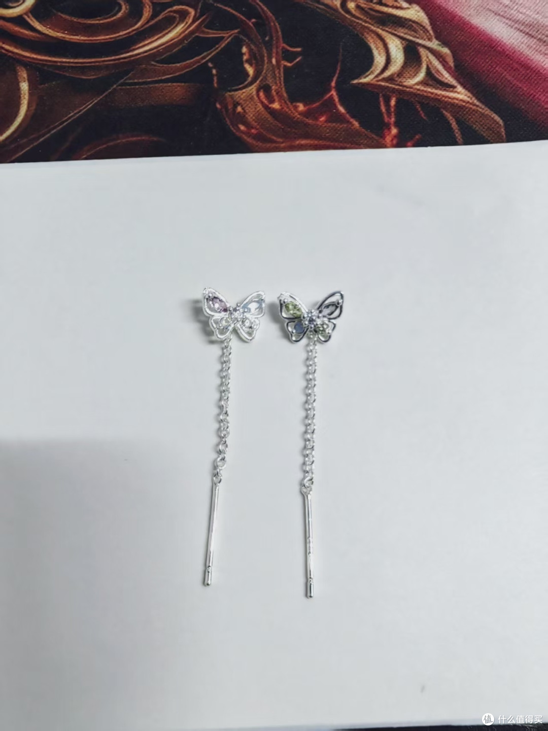2026新款彩锆蝴蝶耳线,耳垂上像停了一只碎钻蝴蝶🦋
