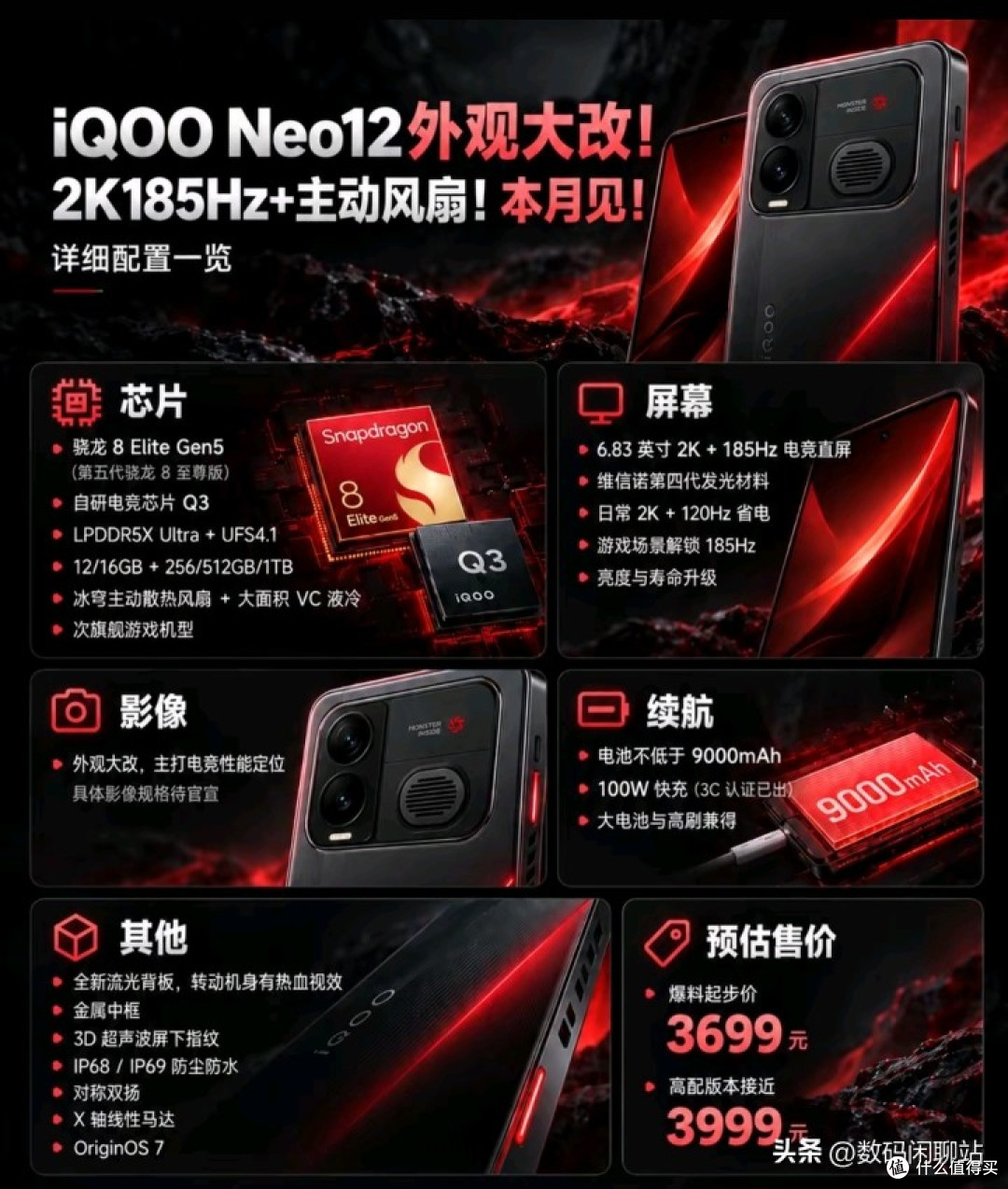 手机里塞风扇！iQOO Neo12本月发，游戏党等吗