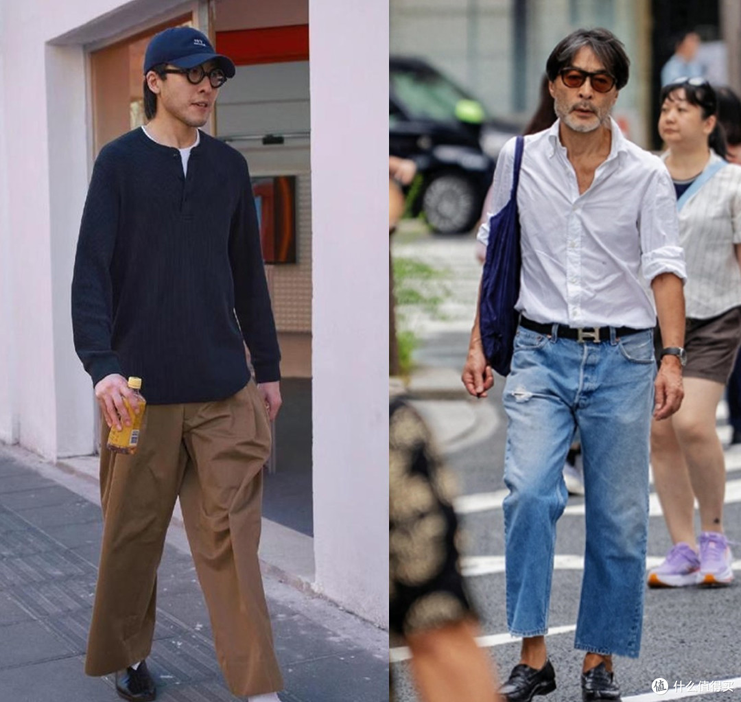中年大叔要多穿“宽腿裤”,看日本男人就懂了,气质有型又松弛