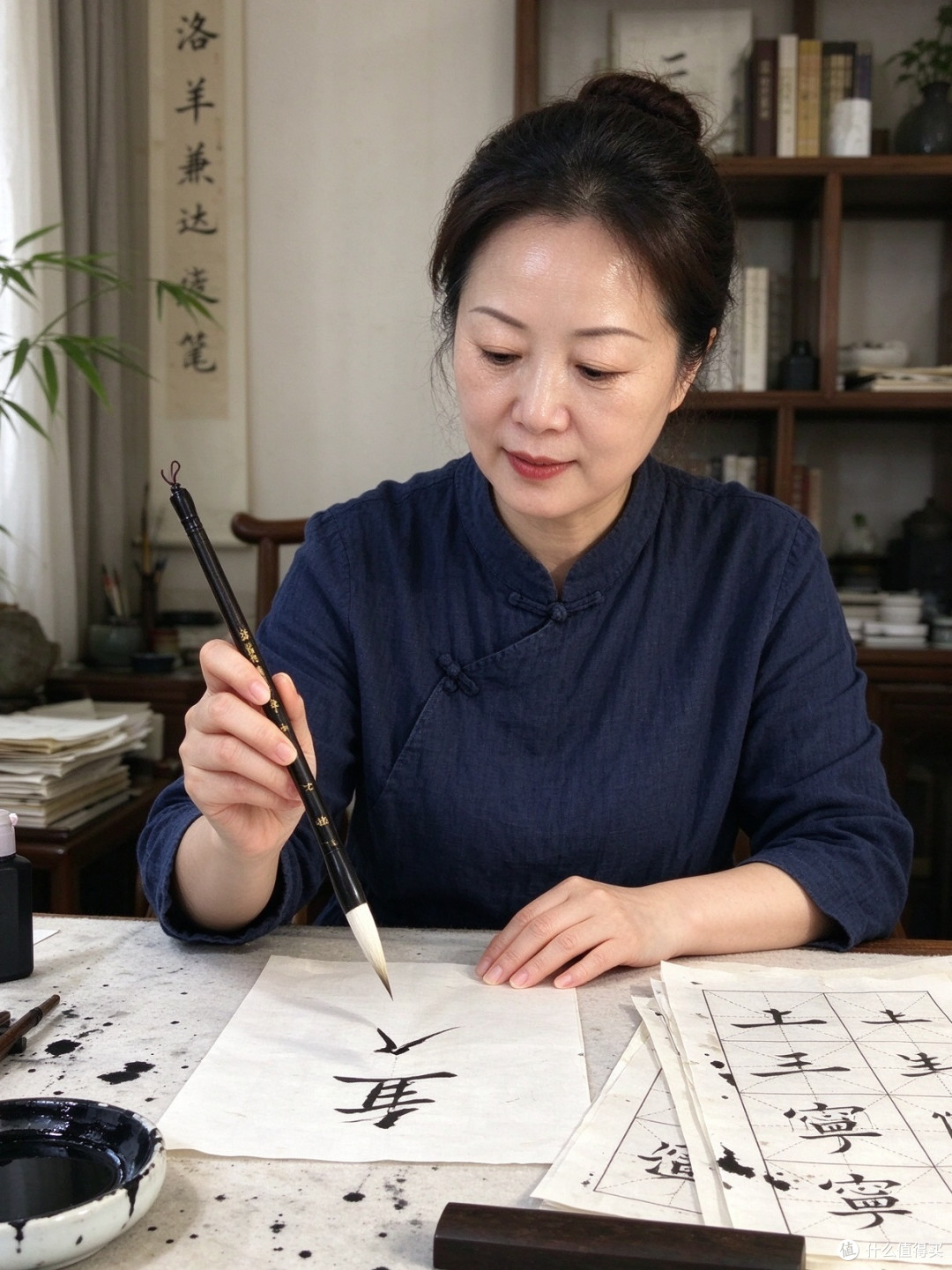 洛神狼羊兼毫毛笔,欧楷初学中楷大楷行书