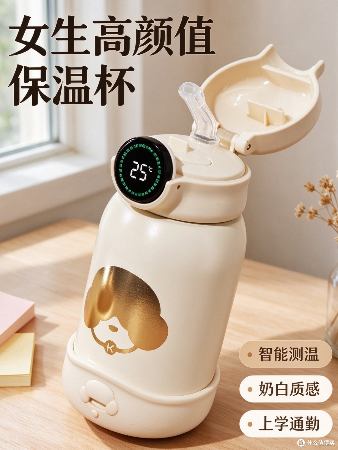 草莓生活智能温显杯，一眼就爱上的高颜值礼物