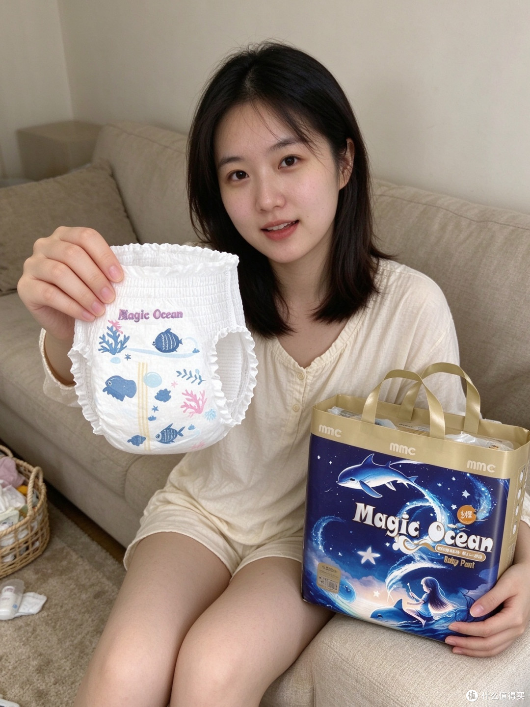 海洋抑菌纸尿裤,么么橙亲肤大吸量超薄透气