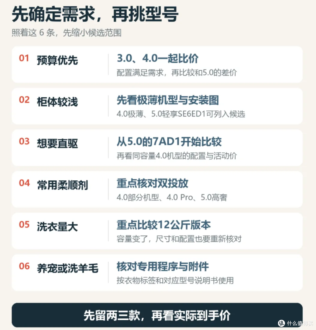 双十一海尔云溪洗衣机3.0、4.0、5.0怎么选?哪些配置值得加钱