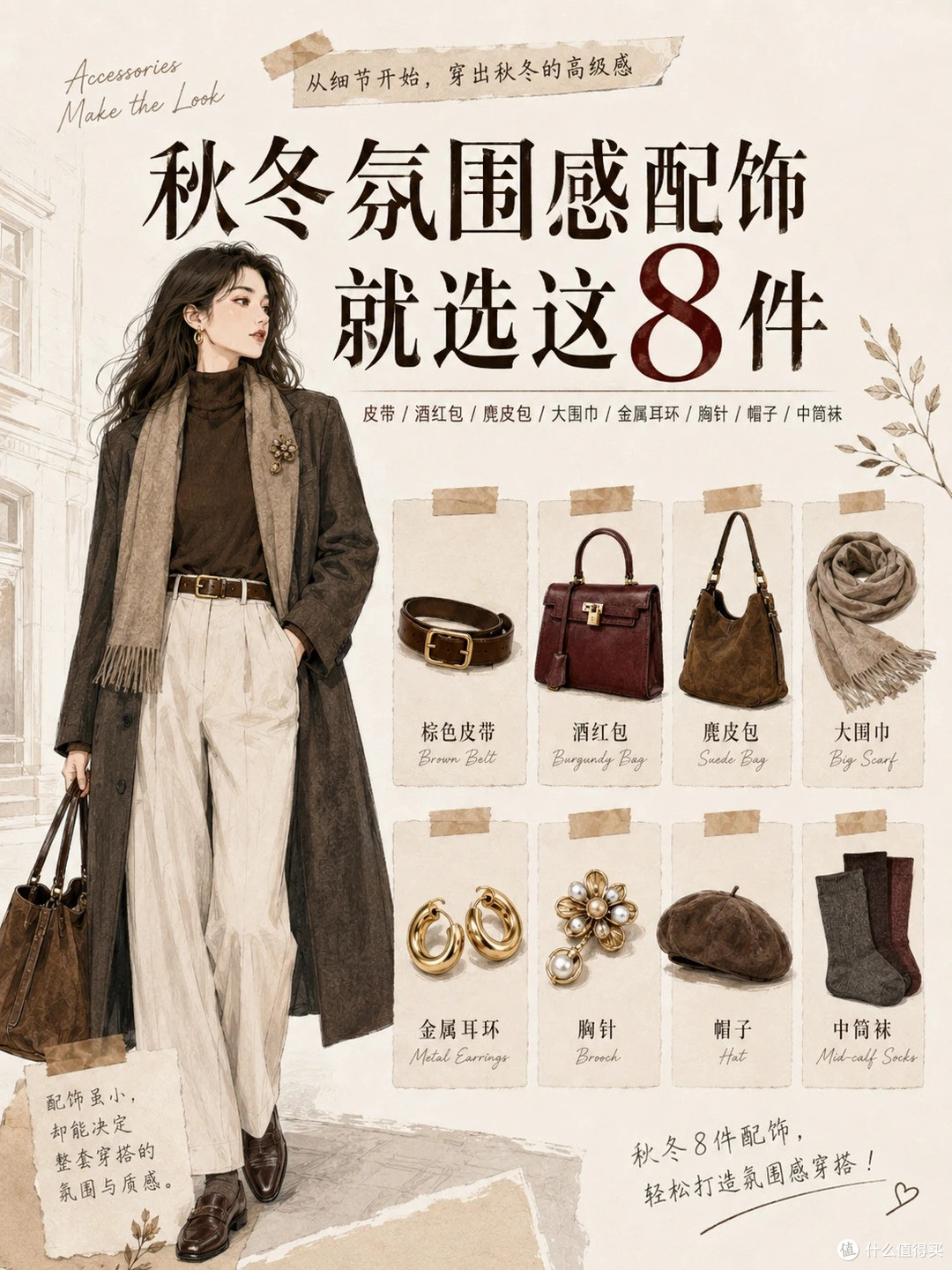 秋冬穿搭没氛围？可能是配饰没选对