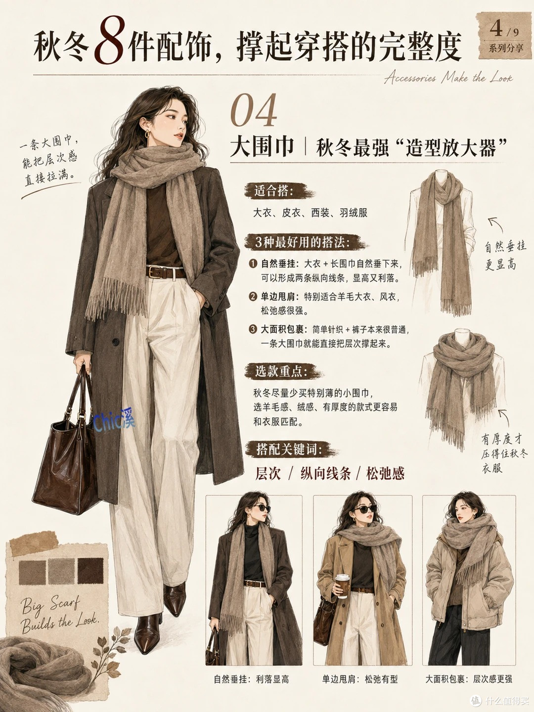 秋冬穿搭没氛围？可能是配饰没选对