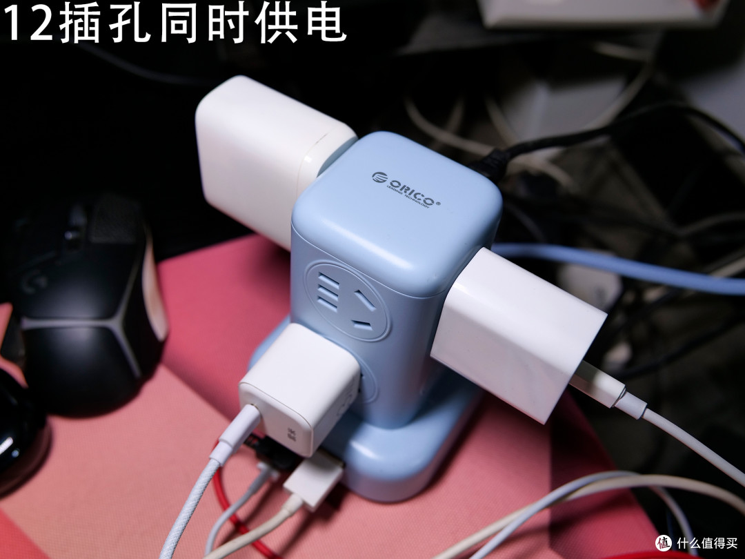桌面插孔不够?奥睿科电小塔插排解决大问题