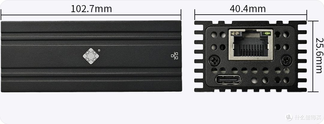 102.7 × 40.4 × 25.6mm —— 大约一支口红的长度，可随手放进电脑包