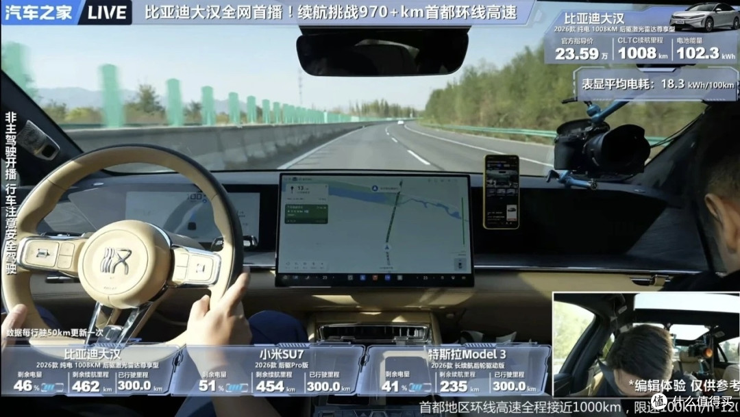 标1008公里只跑了566,大汉被骂虚标,我看完直播却觉得有点冤