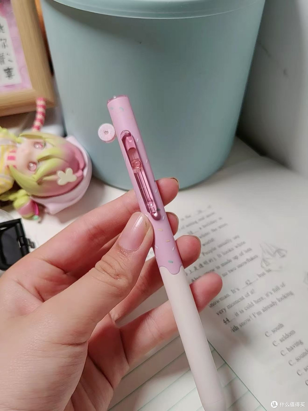 双珠顺滑按动黑笔 ins 风大容量中小学生考试刷题笔