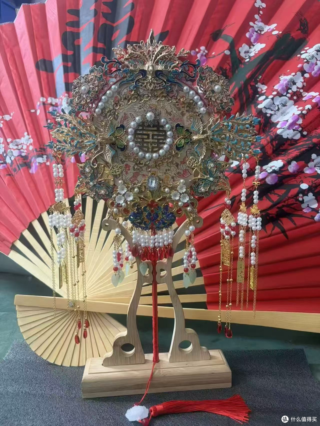 中式秀禾标配｜自制新娘喜扇，婚礼大片靠它