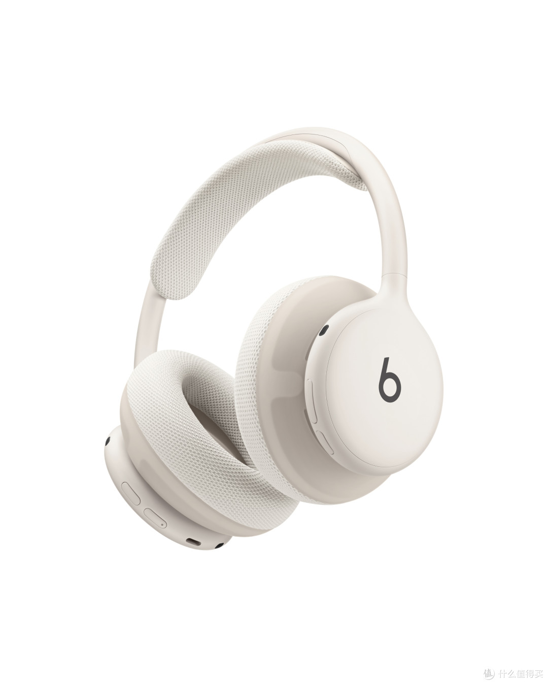 云白色 Beats 360，配同色机能编织耳罩