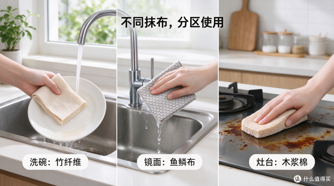 实测 5 款热门厨房抹布!去油不掉毛耐打横向对比,大扫除不踩坑