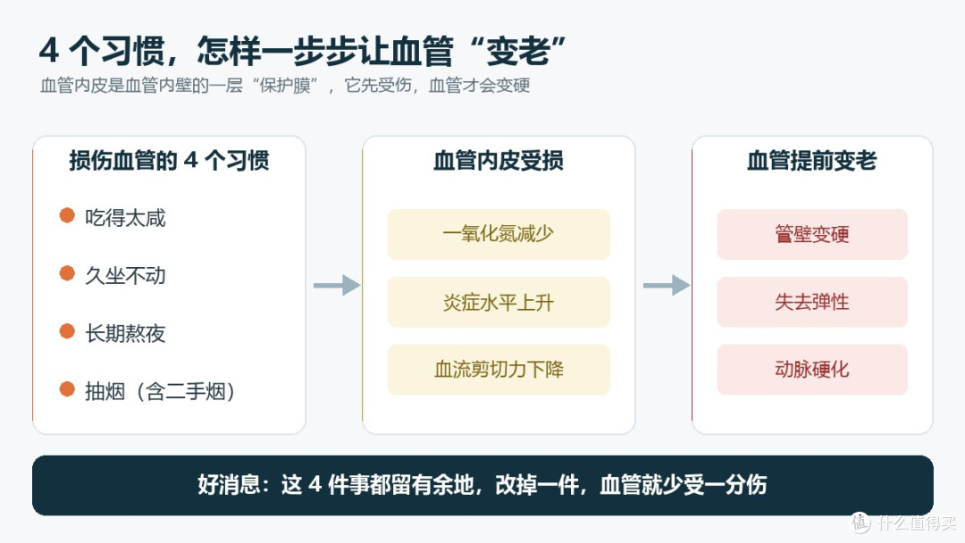 4个习惯，最终都落到同一个靶点：血管内皮
