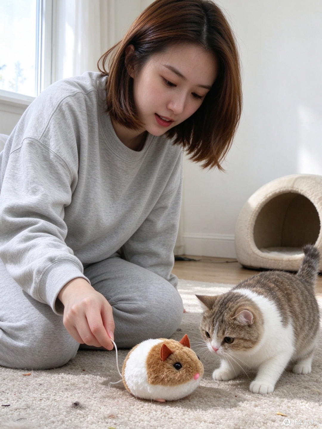 震动鼠玩具勾起猫咪捕猎欲