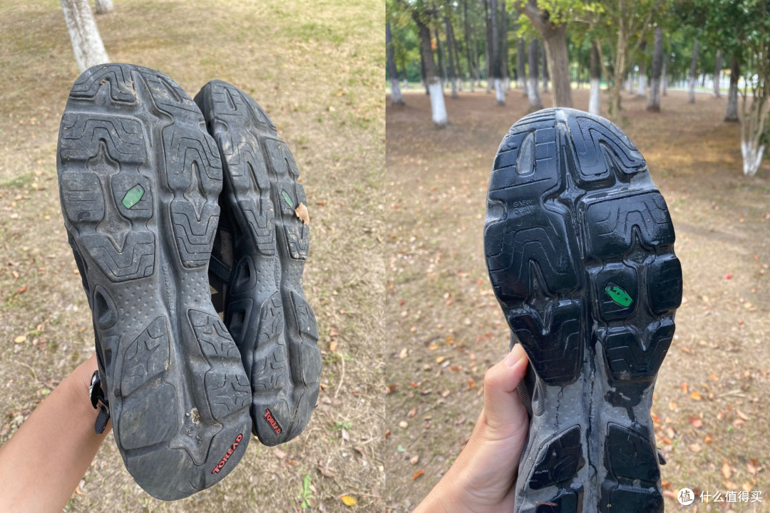 鞋底水波纹路与遇水后鞋底