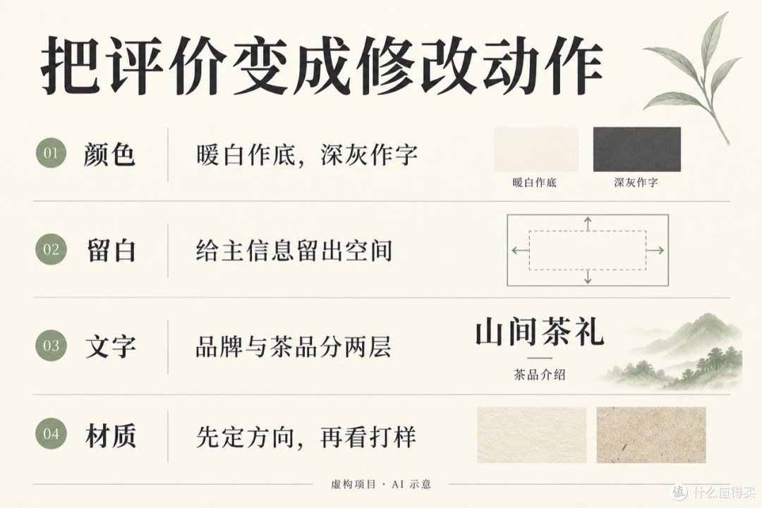 把模糊评价转换为颜色留白文字材质四项规则