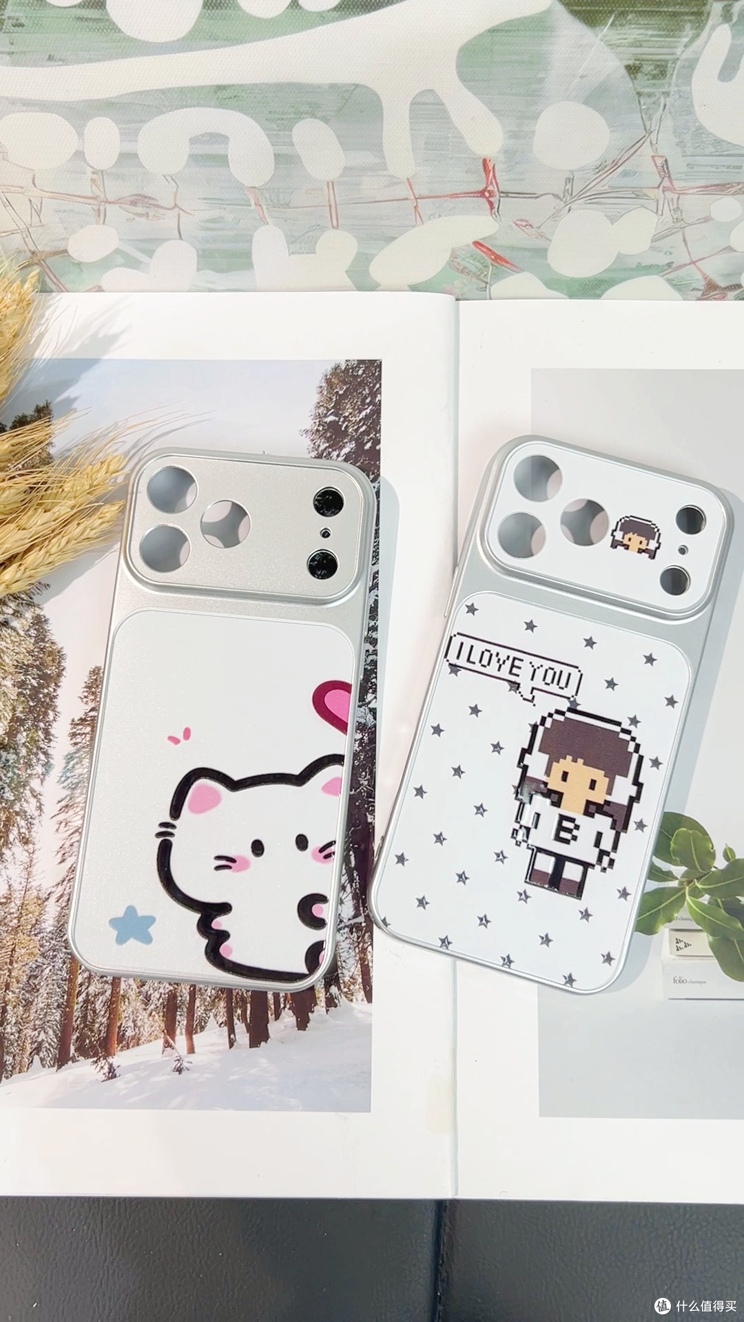 小众简约🐱拥抱小猫情侣手机壳