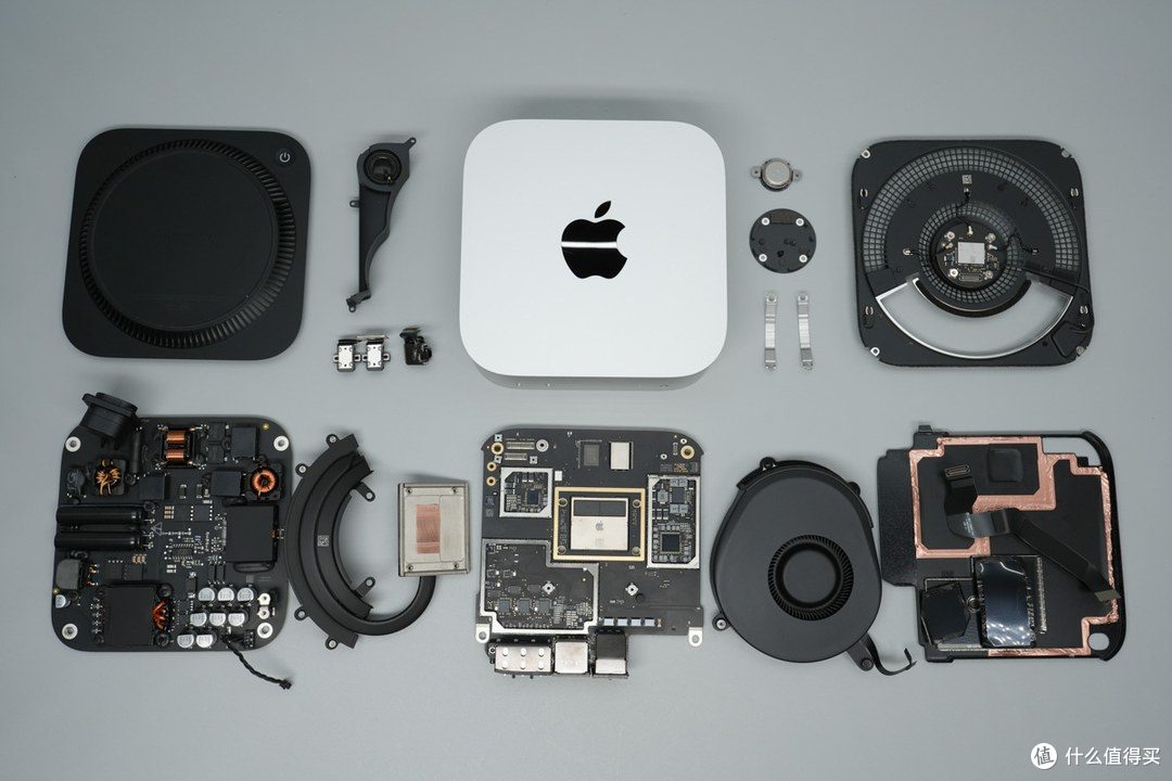 Mac mini 拆机全家福：主板、散热、电源全塞在这个小盒子里