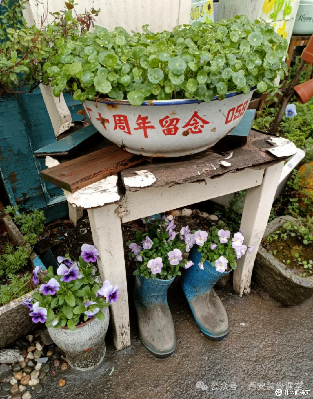 搪瓷盆这种年代旧物，摆对了比新摆件耐看