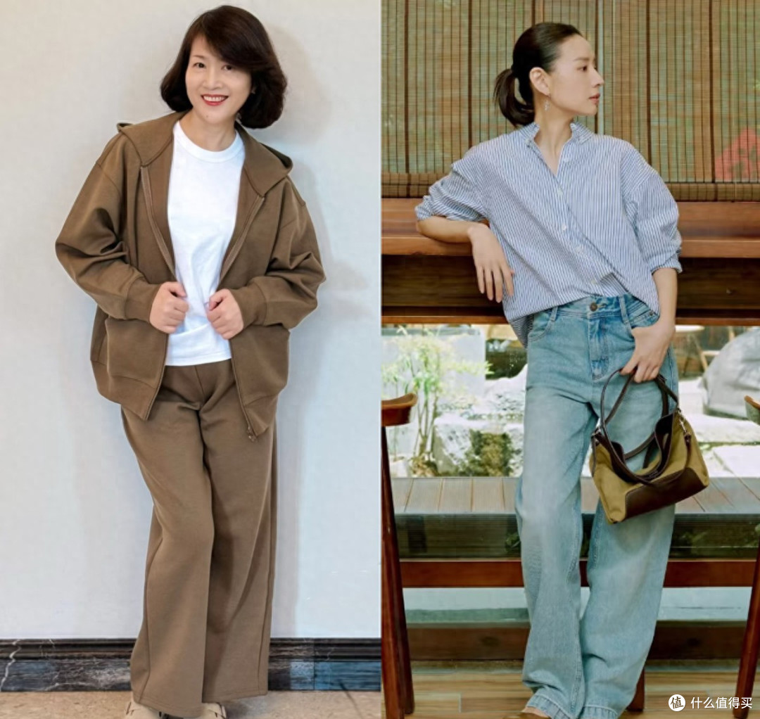 中年女人:不要穿卫衣配卫裤了!换成董洁的3种秋季打扮,很洋气