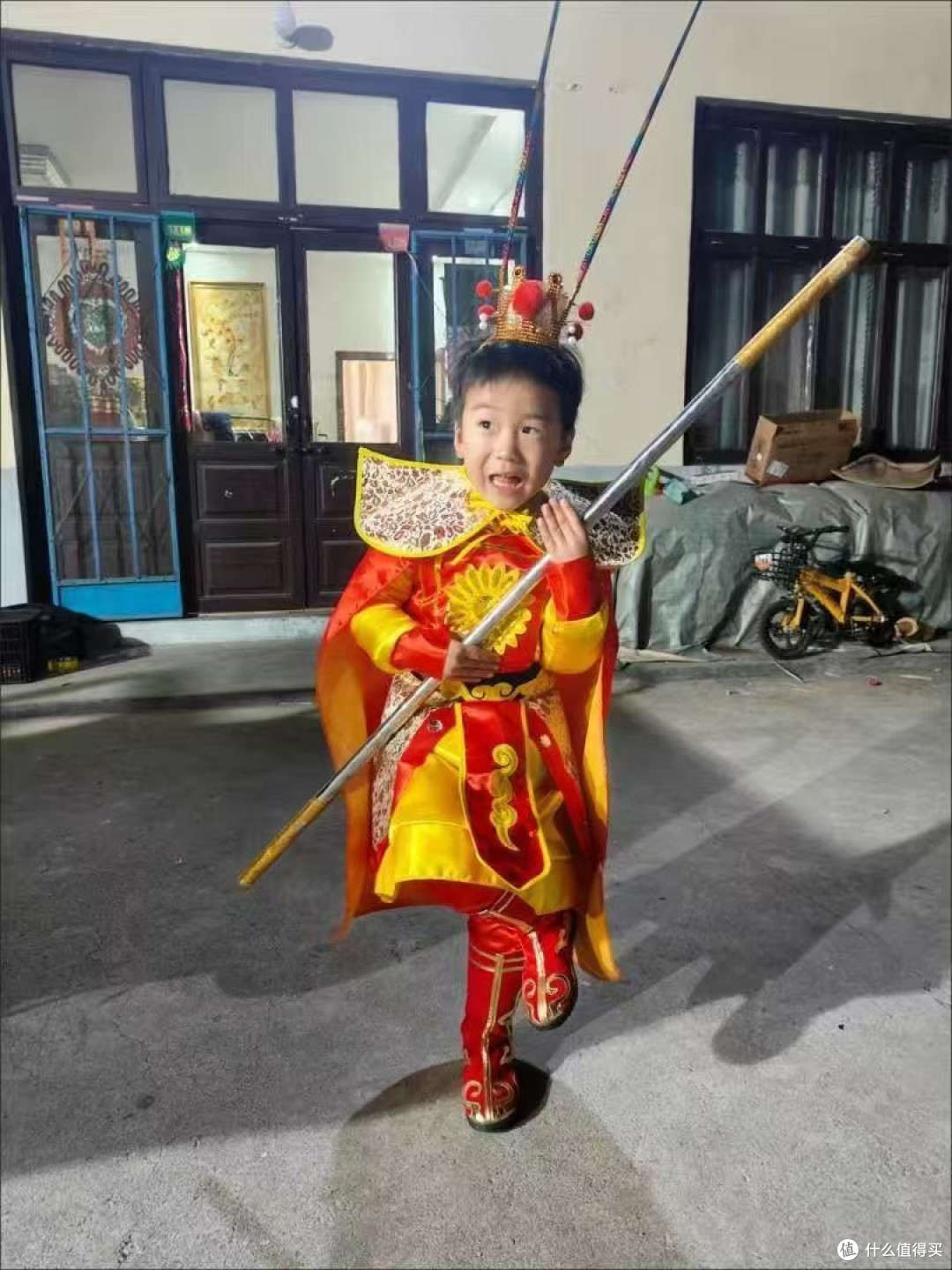 儿童孙悟空演出服开袋第一印象配件和尺码记录