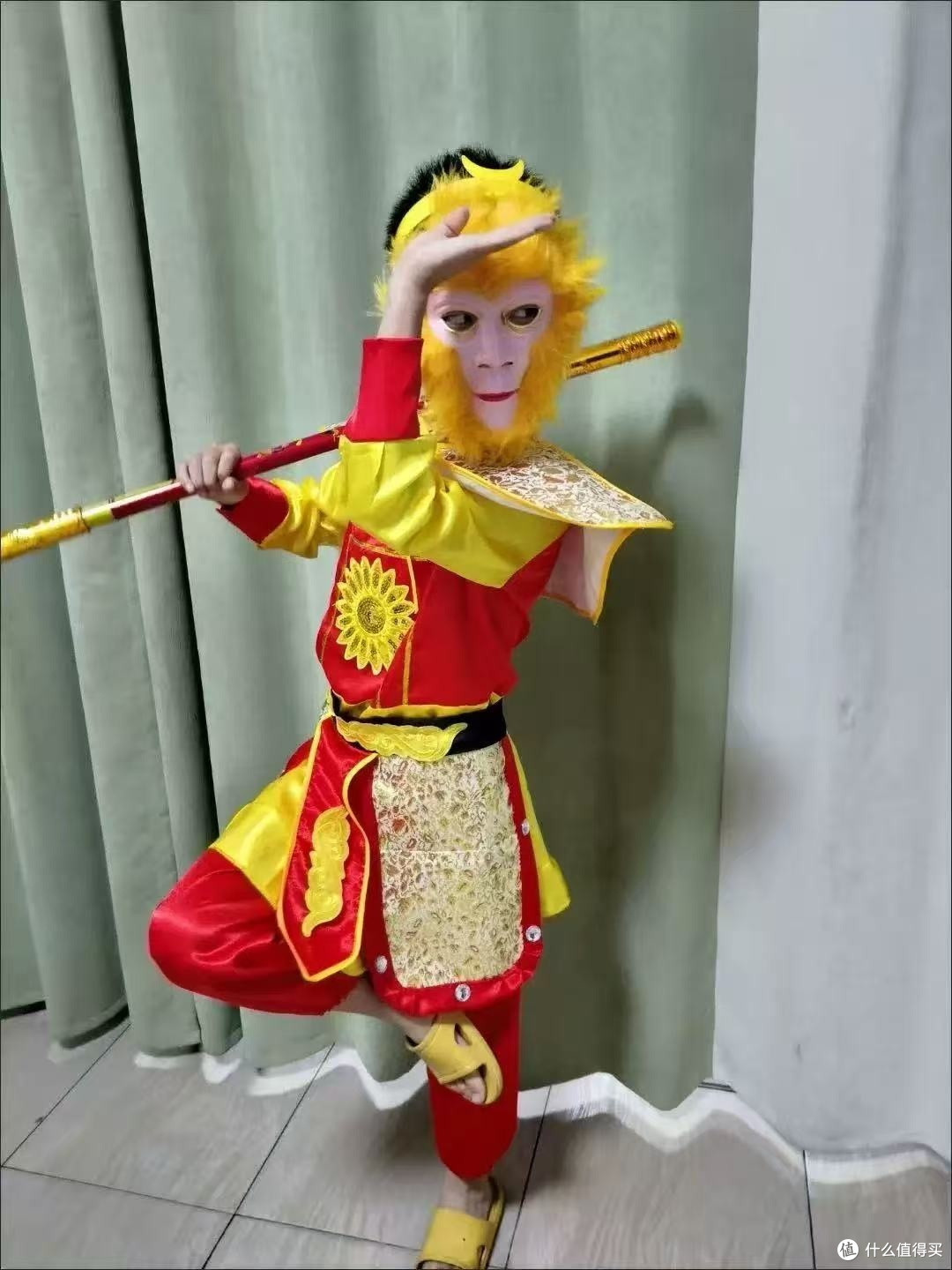 儿童齐天大圣演出服开袋第一印象配件和尺码记录