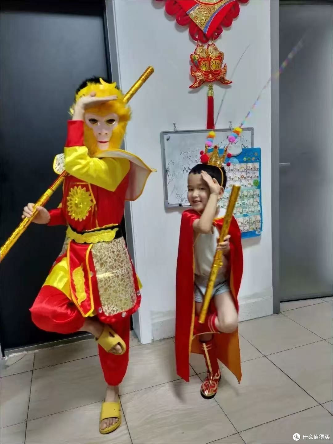 儿童齐天大圣演出服开袋第一印象配件和尺码记录
