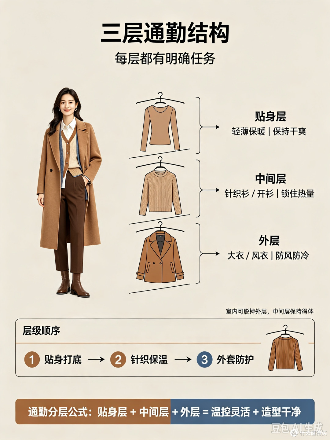 秋冬通勤分层穿衣法解析