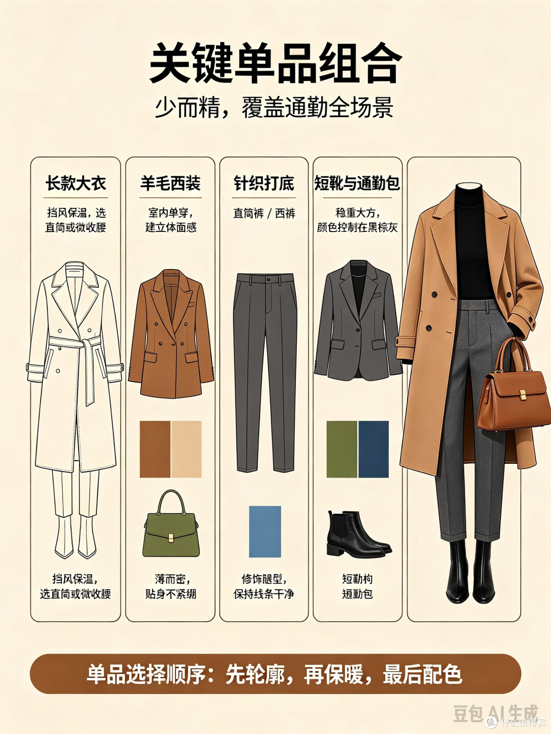 秋冬通勤分层穿搭指南