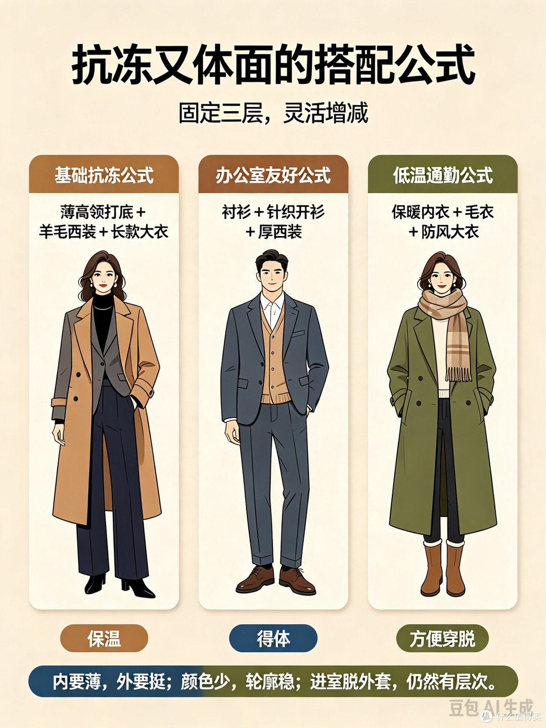秋冬通勤分层穿搭指南