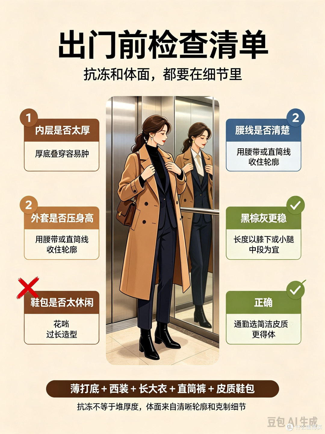 秋冬通勤分层穿搭指南