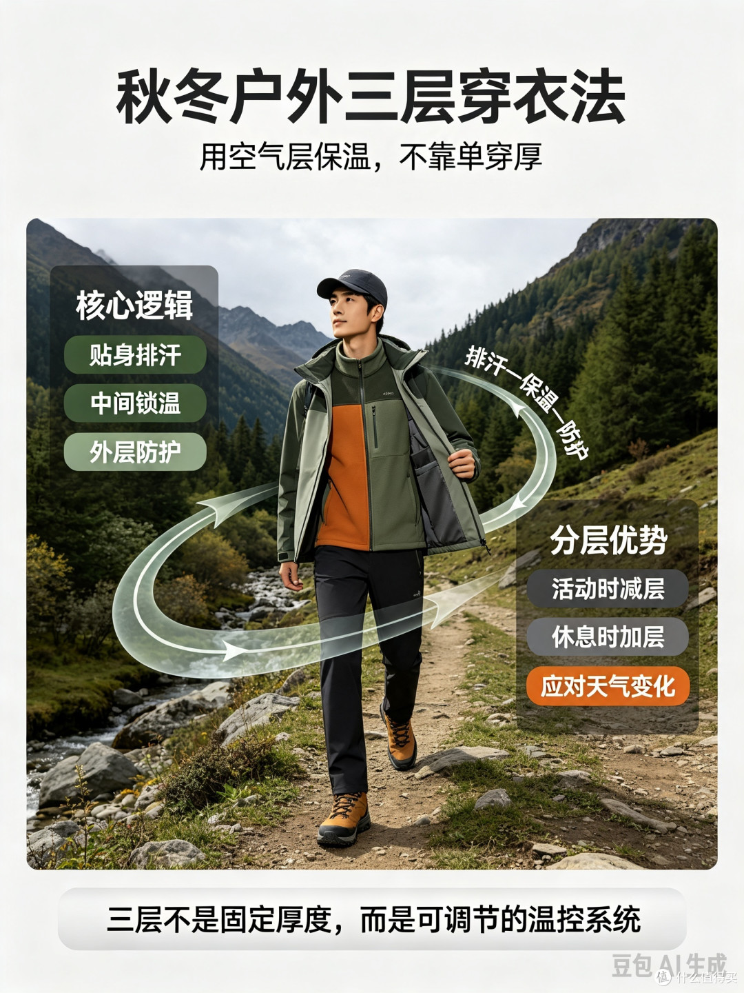 秋冬户外三层穿衣法指南
