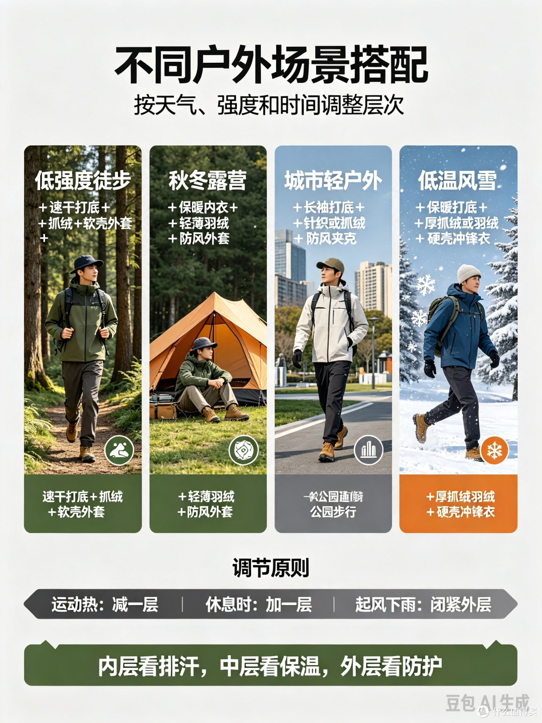 秋冬户外三层穿衣法指南